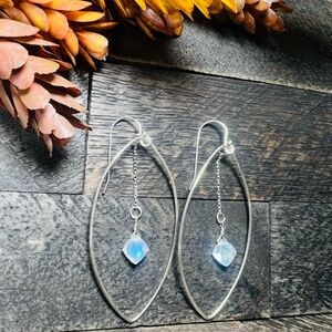 Sterling Silver Moonstone Earrings